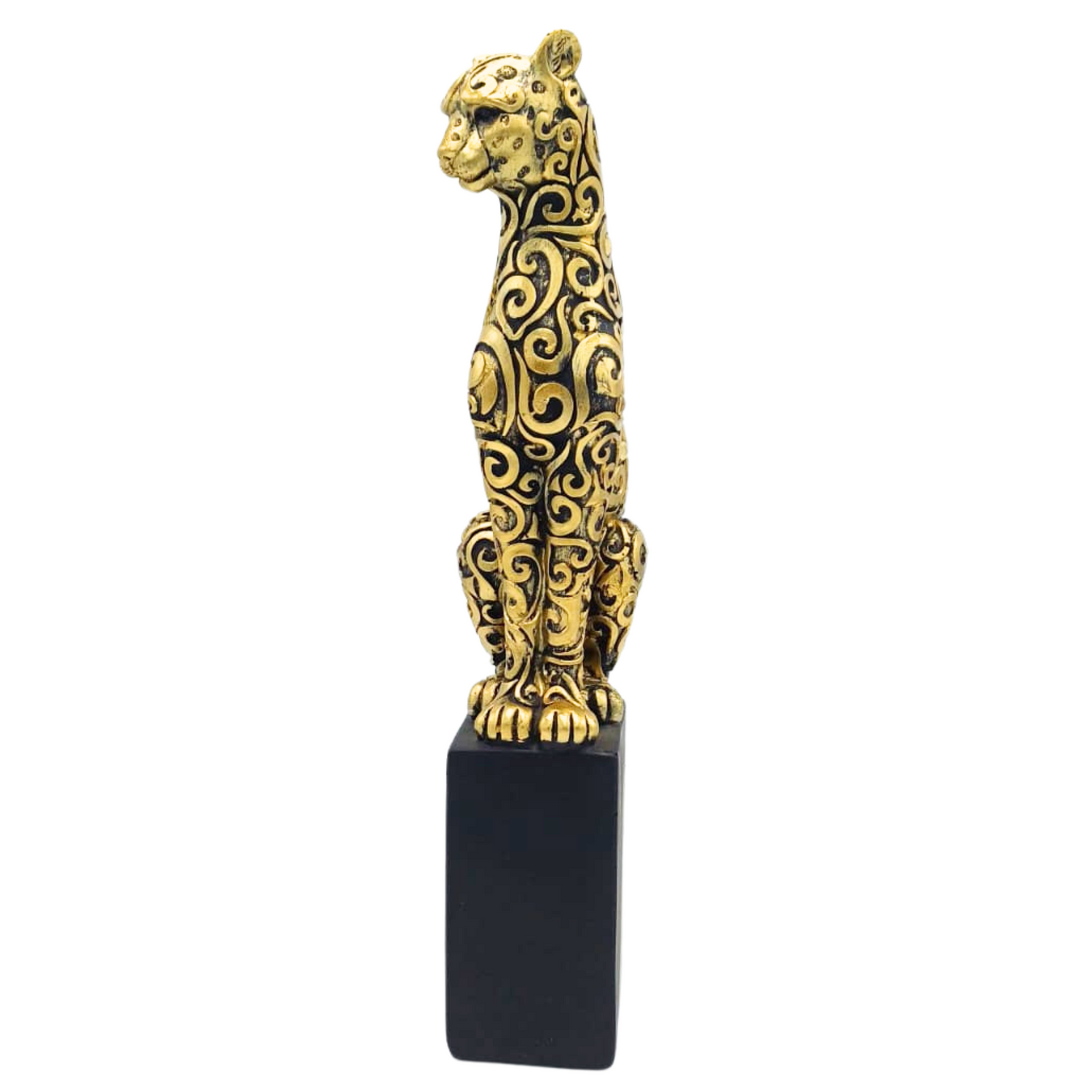 Leopardo Sentado Dorado Xl-6658