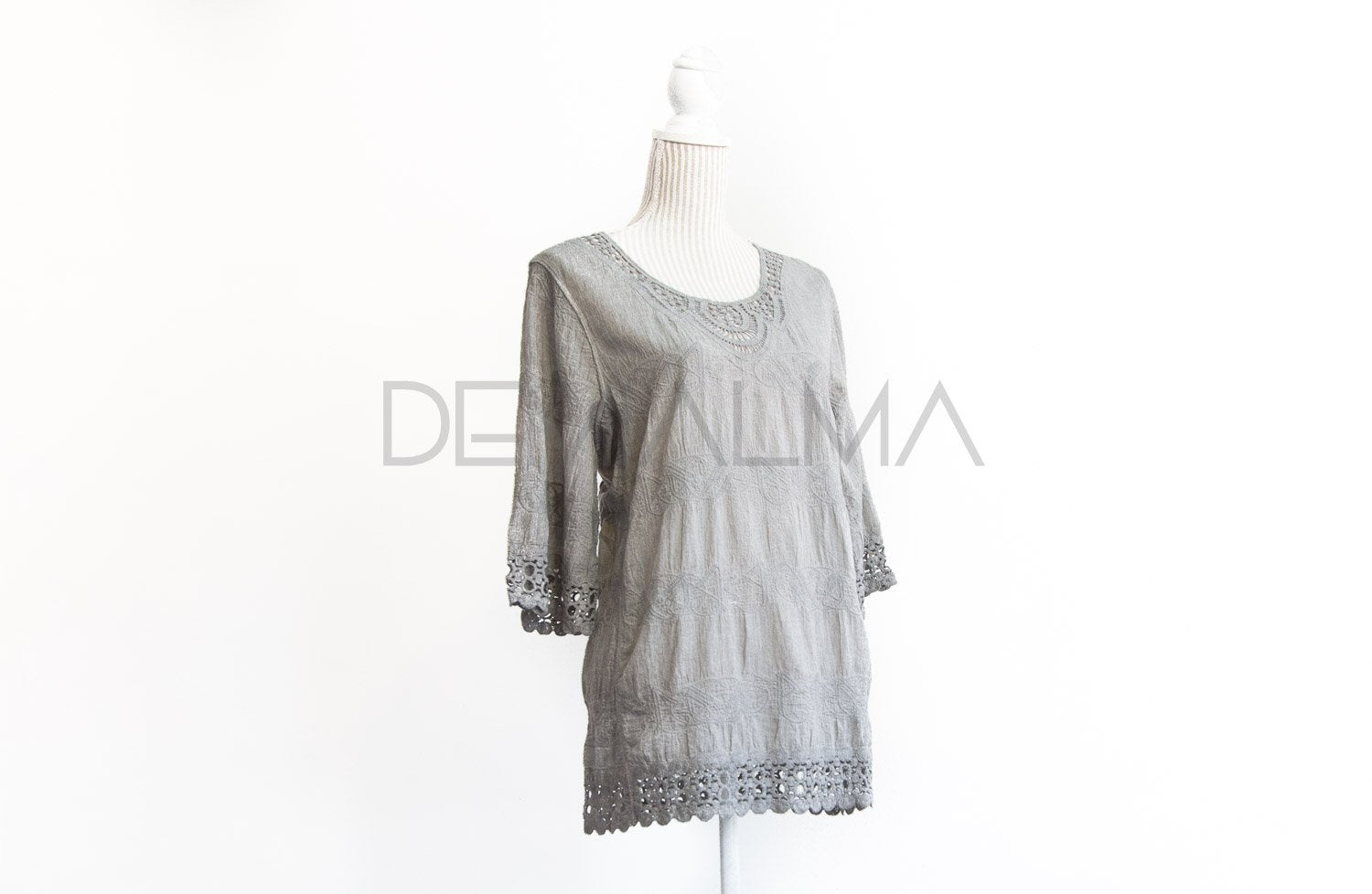 Blusa Macrame 1013 - DEMIALMA