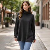 Sweater Beatle Oversize Lanilla Mujer - Negro