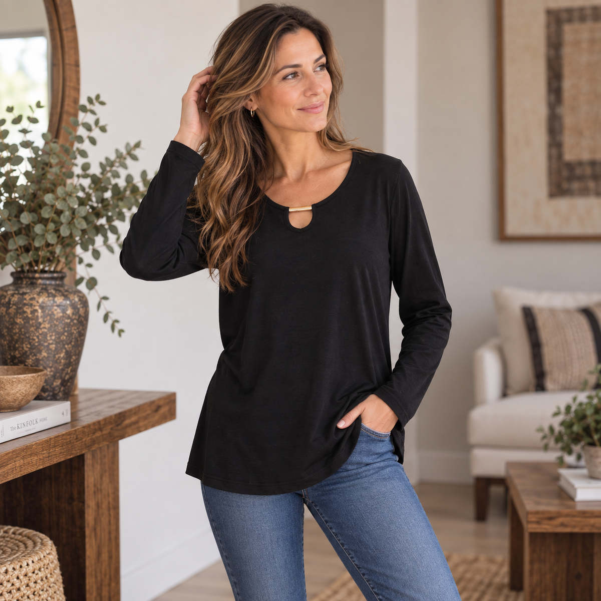 Polera Lanilla Negra