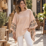 Poncho Bordado Beige