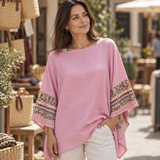 Poncho Bordado Lila