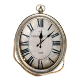 Reloj de muro plateado con cuerda - 3678Y