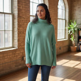 Sweater Beatle Oversize Lanilla Mujer - Turquesa